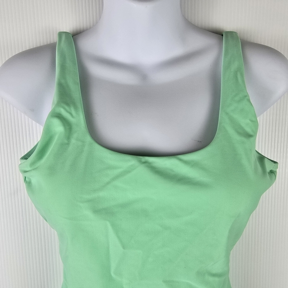 Gymshark Women's One Piece Open Back High Cut Leg Scoop Neck Size M Bright Green - Picture 3 of 14